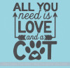 Cat Wall Quotes - All You Need Love And Cat Vinyl Lettering Stickers