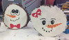 Winter Decor Snowman Face STENCIL Stickers for Painting on Wooden Signs, Set of 2