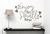 Vinyl Decal Enjoy The Small Things Lettering Inspirational Wall Decor-Castle Gray