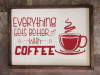 Kitchen DÃ©cor Quote Everything Better With Coffee Vinyl Decals for Walls-Red