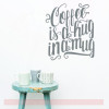 Kitchen DÃ©cor Coffee Is A Hug Wall Quote For Decoration Decal Sticker-Storm Gray