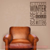 Wall DÃ©cor Winter Words Blizzards Snow Wall Sticker Quotes Vinyl Decals-Chocolate Brown