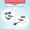 Snowman Face Stencil Sticker For Winter Decoration Painting DIY Wood