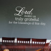 Truly Grateful Blessings Christian Wall Art Wall Decals for Home Decor-Light Gray