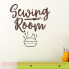 Sewing Room Wall Decals Vinyl Lettering Stickers Craft Room Decor Chocolate Brown