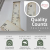 Height Ruler Family Last Name Canvas Wall Sign Growth Chart 6ft — Quality canvas wall art with a vintage ruler design and