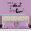 Bedroom Wall Quotes Love Is Patient Love Is Kind Vinyl Lettering Decals-Black