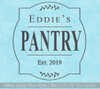 Personalized Kitchen Decor Pantry Decal, Framed Last Name Wedding Gift