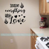 Wall Decals For Kitchen Season Everything With Love Home Decor Stickers-Matte Black