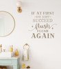 Bathroom Funny Wall Decals Flush Flush Again Vinyl Lettering Stickers-Tumbleweed