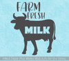 Kitchen Wall Décor Decals Farm Fresh Milk Home Decor Vinyl Art Stickers