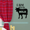 Kitchen Wall Decor Decals Farm Fresh Milk Home Decor Vinyl Art Stickers-Black
