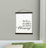 Black Wood & Canvas Wall Hanging The Love of A Family Blessings Wall Art Sign 19x24-Inch