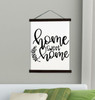 Black Wood & Canvas Wall Hanging, Home Sweet Home Farmhouse Style Wall Art 23x30-Inch