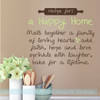 Wall Decals For Kitchen Recipe For Happy Home Vinyl Lettering Stickers-Key Lime, Chocolate Brown