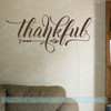 Farmhouse Wall Art Stickers Thankful Vinyl Kitchen Wall Decor Decals-Chocolate Brown