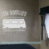 Camping Decals Seek Adventure Retro Camper RV Wall Decor Art Stickers-Light Gray