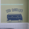 Camping Decals Seek Adventure Retro Camper RV Wall Decor Art Stickers-Deep Blue
