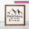 Motor home Decals Mountains Are Calling Camper Art Lettering RV Stickers-Chocolate Brown