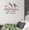 Motor home Decals Mountains Are Calling Camper Art Lettering RV Stickers-Matte Eggplant