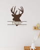 Deer Silhouette with Wall Name Decal Sticker Boy Bedroom Antlers Hunting Custom Art ChocBrown Tumbleweed