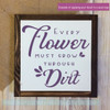 Inspirational Vinyl Wall Quotes Every Flower Must Grow Wall Art Decor-Plum