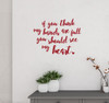 Kitchen Wall Decals Full Hands Full Heart Family Wall Decor Stickers-Matte Red