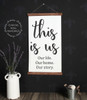 Large: 15x26 - Wood & Canvas Wall Hanging This Is Us Family Quote Wall Art