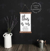 Small: 9x15 - Wood & Canvas Wall Hanging This Is Us Family Quote Wall Art