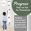 Colorful Owls Height Ruler Canvas Growth Chart Wall Sign — Hanging canvas growth chart with colorful animal illustrations