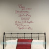Bedroom Wall Decals Quotes Happily Ever After Vinyl Lettering Stickers-Burgundy