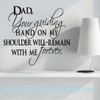 Wall Stickers Dad Guiding Hand Forever Father Quote Vinyl Letter Decals-Black