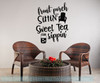 Farmhouse Wall Stickers Front Porch Sittin Tea Sippin Decor Art Decals-Black