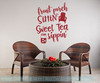 Farmhouse Wall Stickers Front Porch Sittin Tea Sippin Decor Art Decals-Red