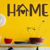 Home Word Decor Kitchen Wall Decals House Art Heart Vinyl Wall Sticker-Chocolate Brown