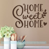 Farmhouse Wall Stickers Home Sweet Home Vinyl Lettering Decor Decals-Chocolate Brown