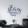 Farmhouse Wall Art Stay Awhile Kitchen Decor Vinyl Lettering Decals-Matte Deep Blue