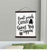 Wood & Canvas Wall Hanging Sweet Tea Sippin Porch Wall Art Sign