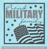 Patriotic Car Decal Proud Military Family Rippling Flag Vinyl Sticker