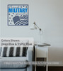 Military Home Decor Wall Decal Proud Patriotic Family Vinyl Sticker-Deep Blue, Traffic Blue