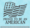 Patriotic Car Decals Proud to be American Rippling Flag Vinyl Sticker