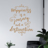 Inspirational Wall Decal Stickers Happiness a Journey Class Decor Quote-Tan