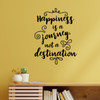 Inspirational Wall Decal Stickers Happiness a Journey Class Decor Quote-Black