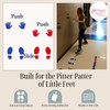 Sensory Path Wall Pushes Slide Sticker Decals School Hallway Foot Hands — Colorful vinyl decals featuring footprints and
