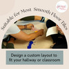 Sensory Path Marching Ants Vinyl Sticker Decals School Hallway Floor 25pc — Colorful floor tiles being arranged on a smooth