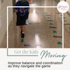 Sensory Path Marching Ants Vinyl Sticker Decals School Hallway Floor 25pc — Colorful floor game designed for kids, laid out