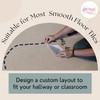 Sensory Path Tip Toe Line Paper Airplanes Sticker Decals School Hallway — Customizable floor design laid out on smooth tiles
