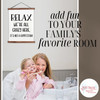 Wood Canvas Wall Hanging Office Sign Relax We're All Crazy Coworker Art — Framed wall art with playful text in a light