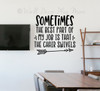 Office Wall Sticker Words Decal Job Chair Swivels Funny Workspace Quote-Black