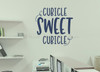 Sweet Cubicle Office Wall Art Sticker Words Vinyl Decal Workspace Quote-Deep Blue